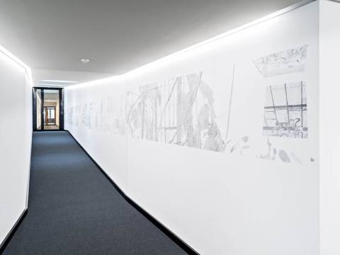 Wandzeichnung in der Passerelle, 2017